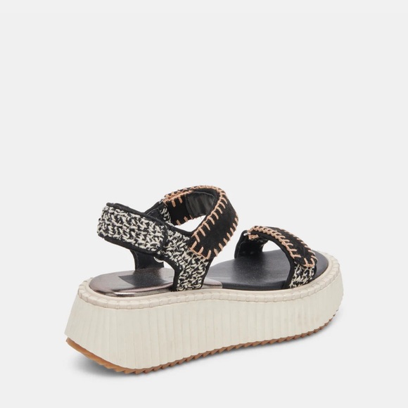 Dolce Vita Debra Sandals -  Black/White Nubuck - Picture 3 of 9